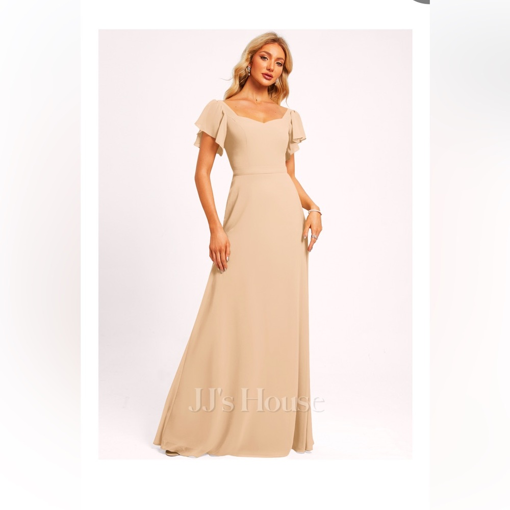 Champagne bridesmaid dress